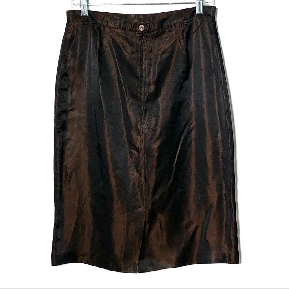 Vera Mont Brown Sheen Pencil Skirt - Picture 4 of 4